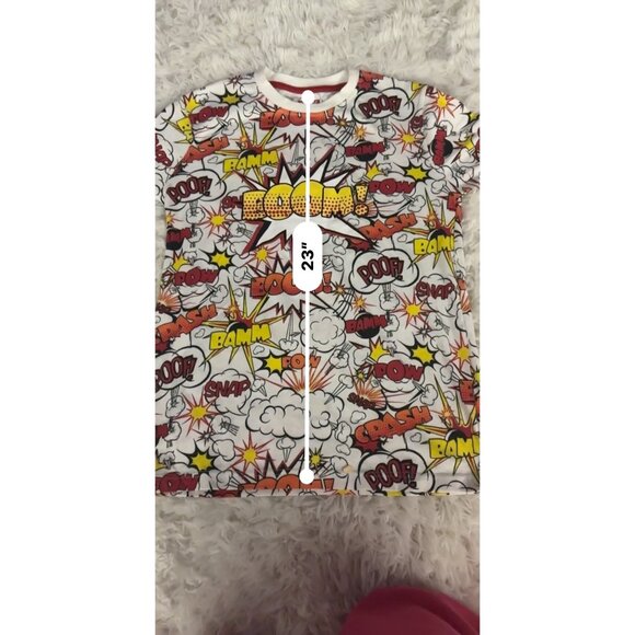 Comic Book Print T-Shirt By Prime Threads S Boom Bamb Pow - Picture 8 of 9